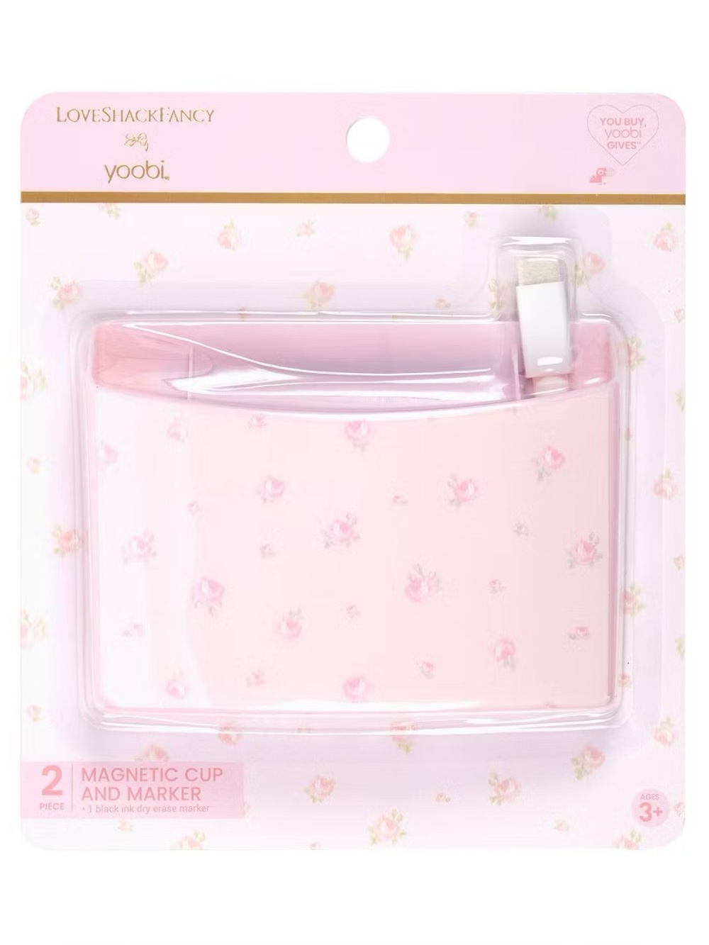 LoveShackFancy Target Yoobi Blooming Heirloom Locker Magnet Cup & Marker Yoobi